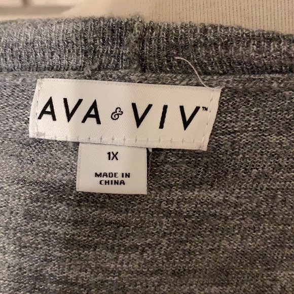 3/$35 cardigan Ava viv 1x gray - Picture 5 of 5